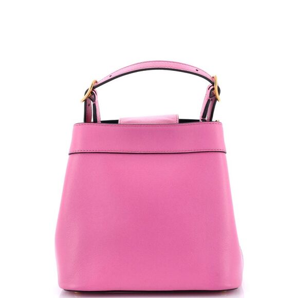 Valentino Garavani SuperVee Bucket Crossbody Bag Leather Mini Pink - Picture 3 of 6